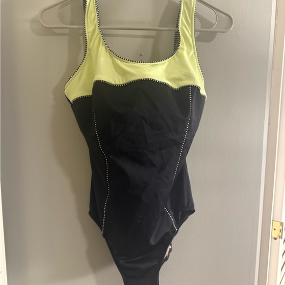 Miraclesuit Black and Yellow One Piece Swimsuit - Picture 1 of 6